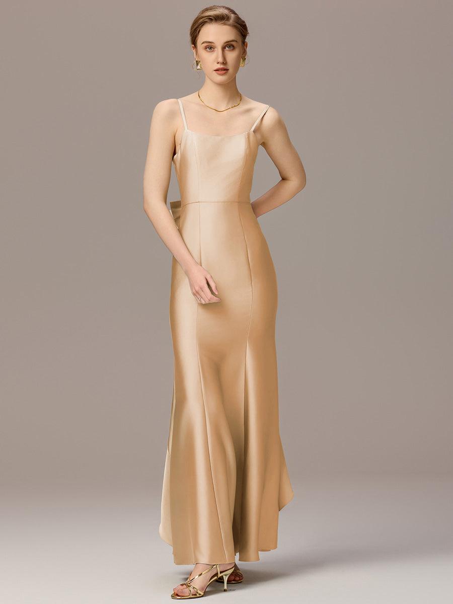 Robes de demoiselle d'honneur dos nu avec nœuds #Couleur_Charbon