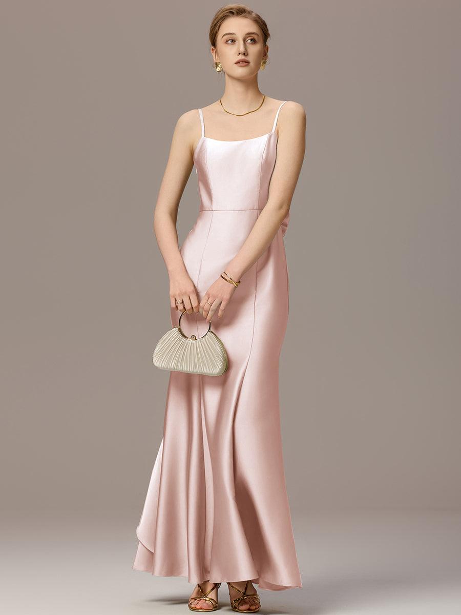 Robes de demoiselle d'honneur dos nu avec nœuds #Couleur_Rose