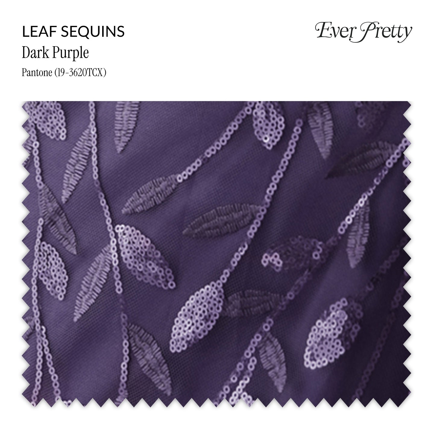 Ever-Pretty Échantillon de Sequins Feuille#Couleur_Violet Fonce