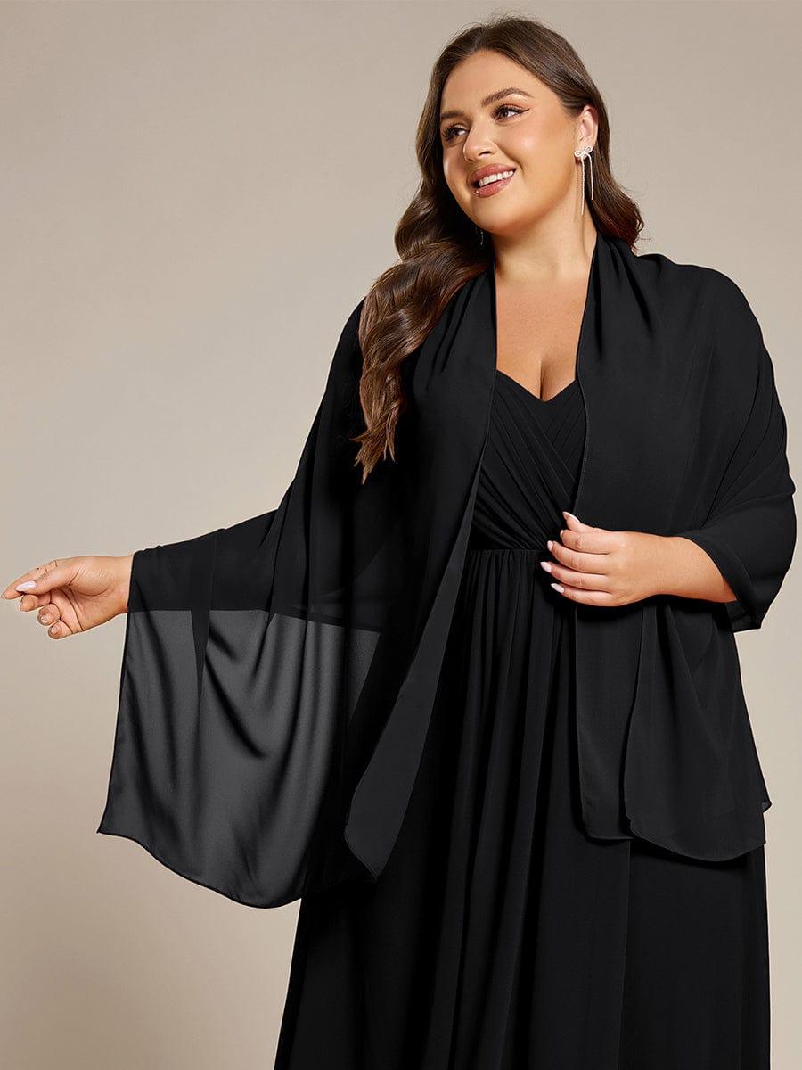 Châle en mousseline élégant pour femme pour une occasion spéciale #couleur_Noir