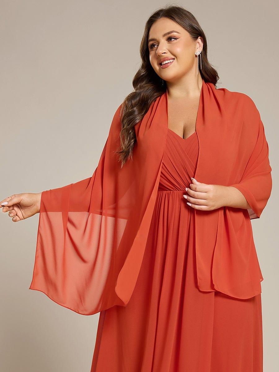 Châle en mousseline élégant pour femme pour une occasion spéciale #couleur_Orange Brûlée