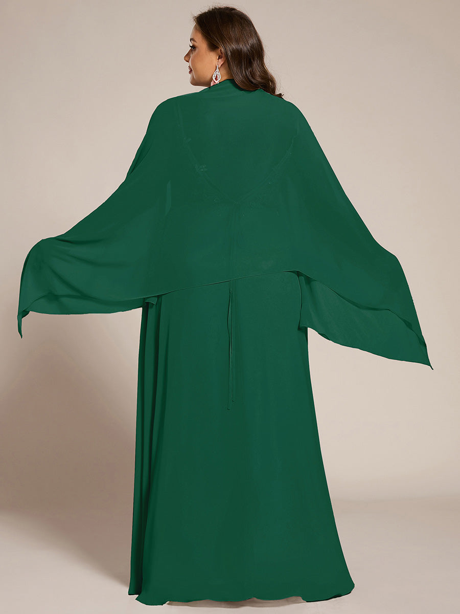 Châle en mousseline élégant pour femme pour une occasion spéciale #couleur_Vert Fonce
