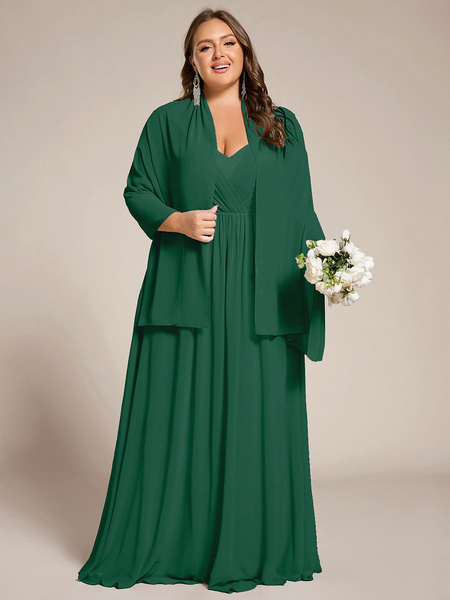 Châle en mousseline élégant pour femme pour une occasion spéciale #couleur_Vert Fonce