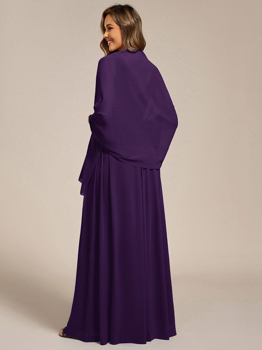 Châle en mousseline élégant pour femme pour une occasion spéciale #couleur_Violet Fonce
