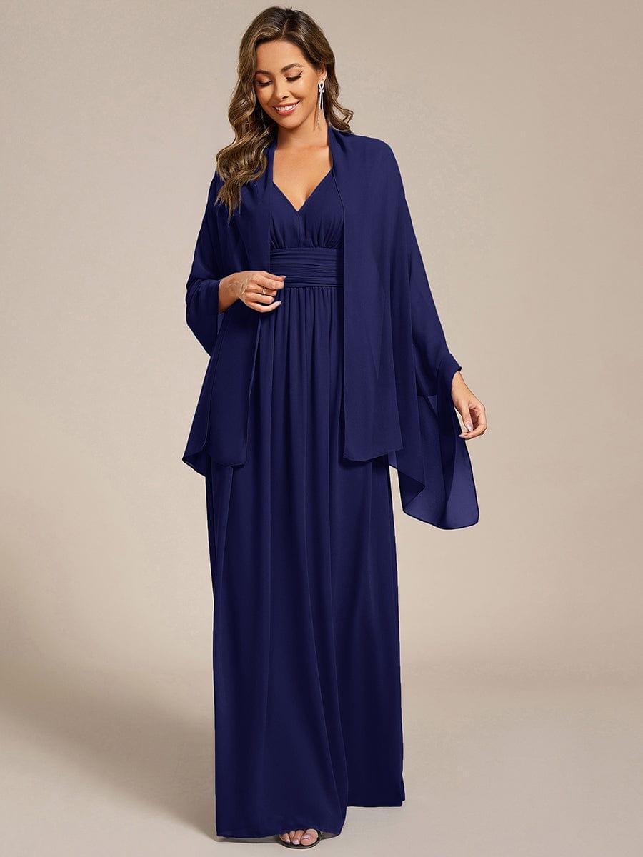 Châle en mousseline élégant pour femme pour une occasion spéciale #couleur_Bleu marine