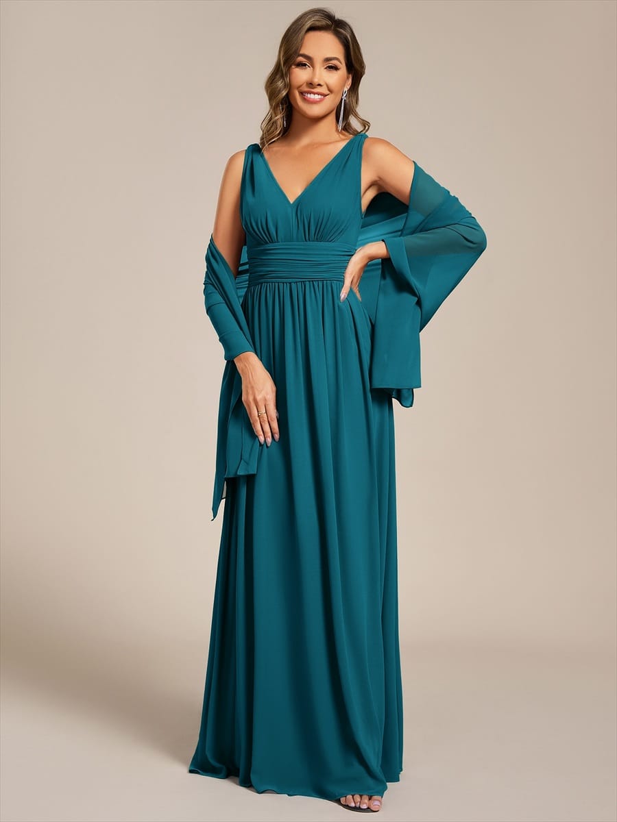 Châle en mousseline élégant pour femme pour une occasion spéciale #couleur_Bleu sarcelle
