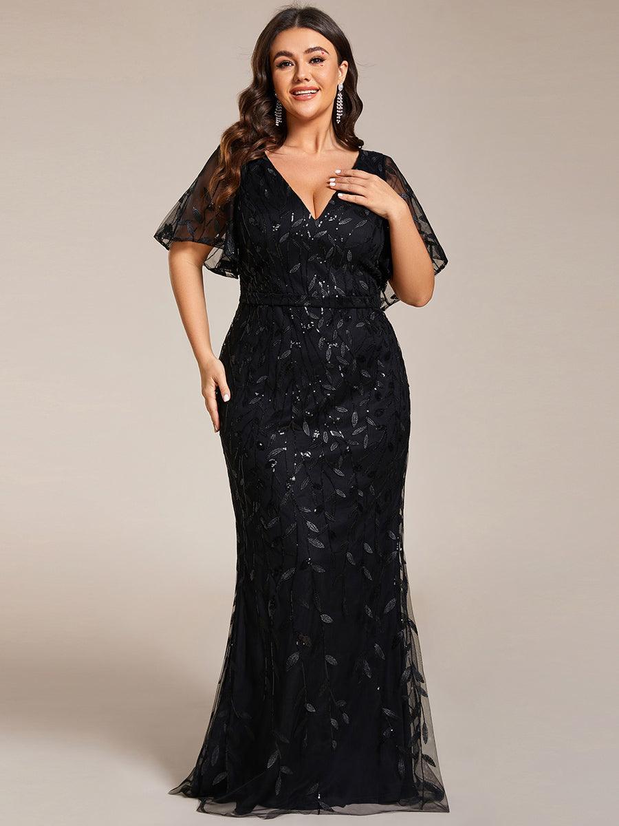 Robe de soirée noire pour fête d'automne et d'hiver 2024 #Style_EE00693BK