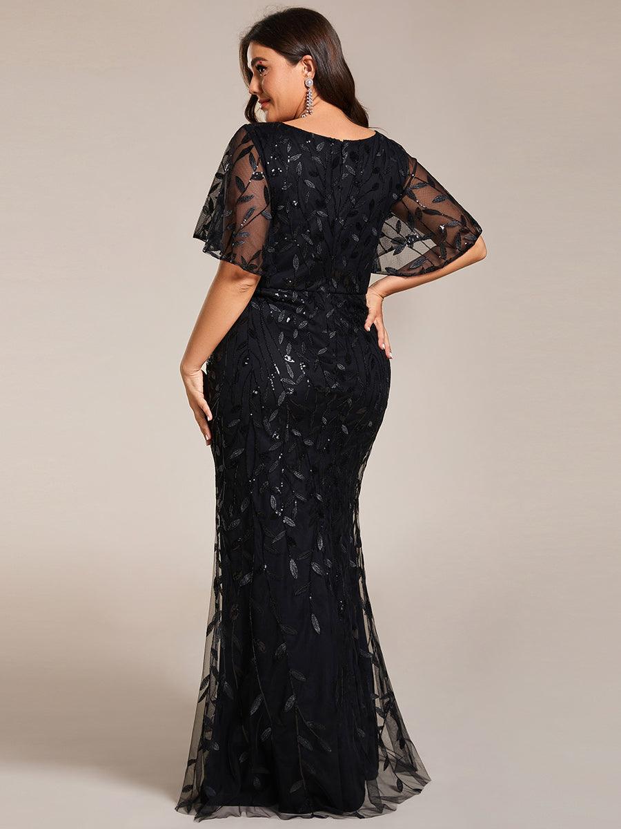 Robe de soirée noire pour fête d'automne et d'hiver 2024 #Style_EE00693BK