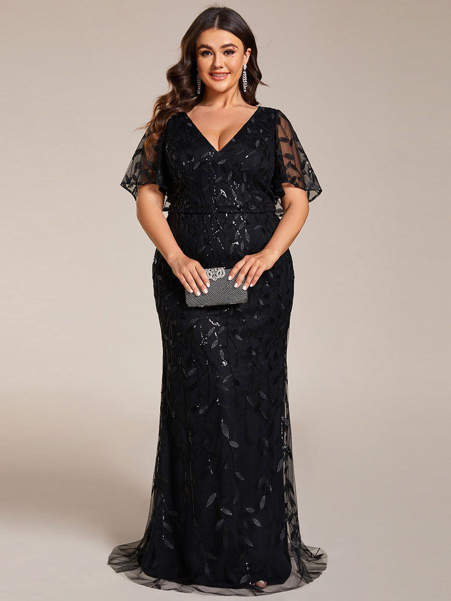 Robe de soirée noire pour fête d'automne et d'hiver 2024 #Style_EE00693BK