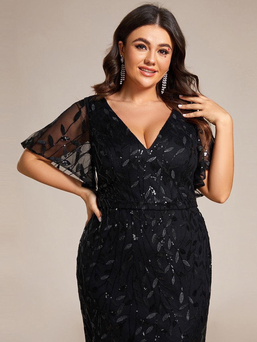 Robe de soirée noire pour fête d'automne et d'hiver 2024 #Style_EE00693BK