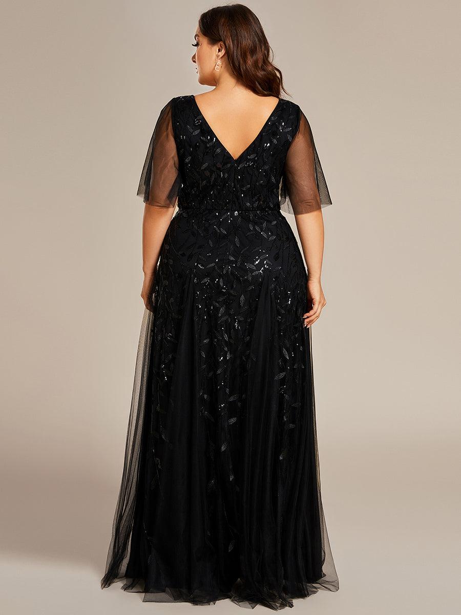 Robe de soirée noire pour fête d'automne et d'hiver 2024 #Style_EE00736BK