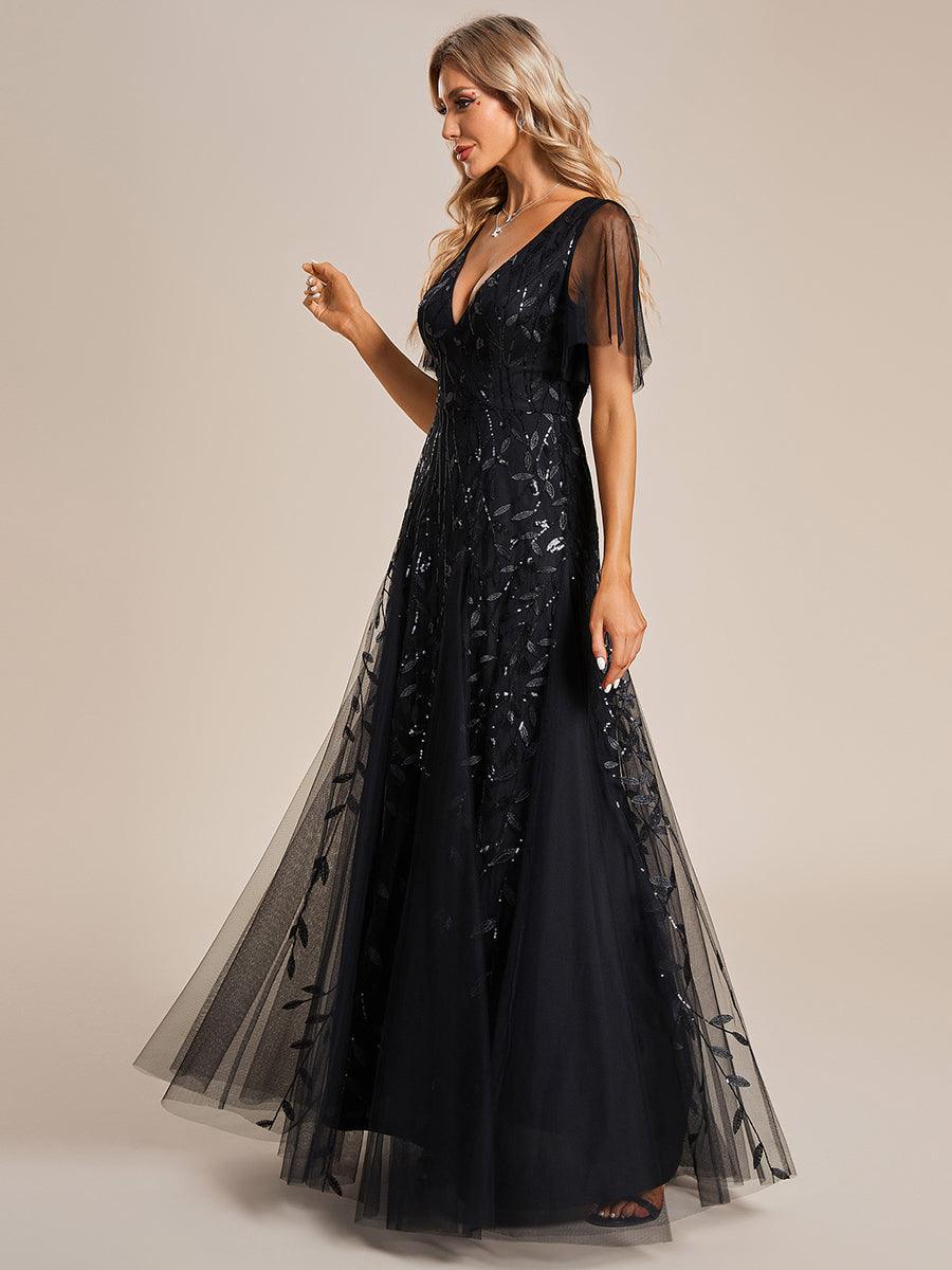 Robe de soirée noire pour fête d'automne et d'hiver 2024 #Style_EE00736BK