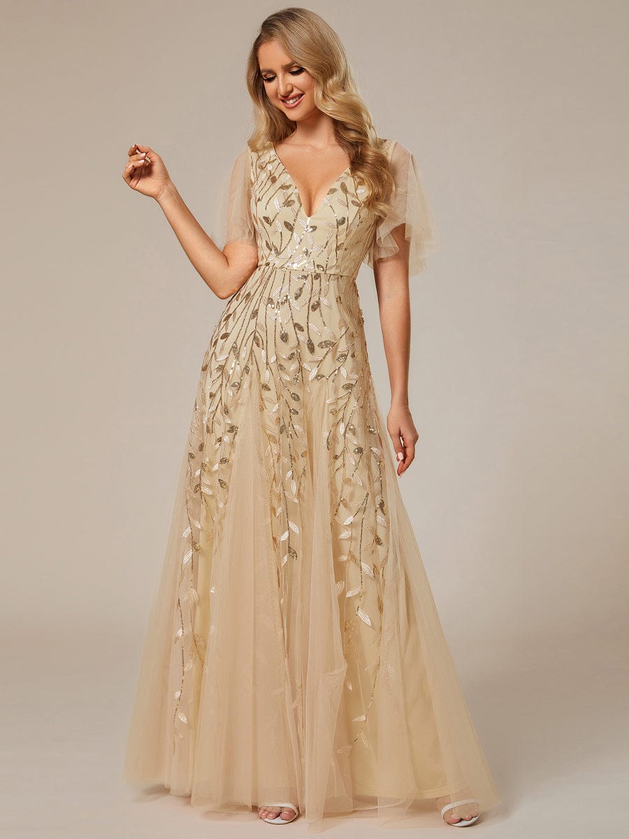 Ever-Pretty Échantillon de Sequins Feuille#Couleur_Dorée