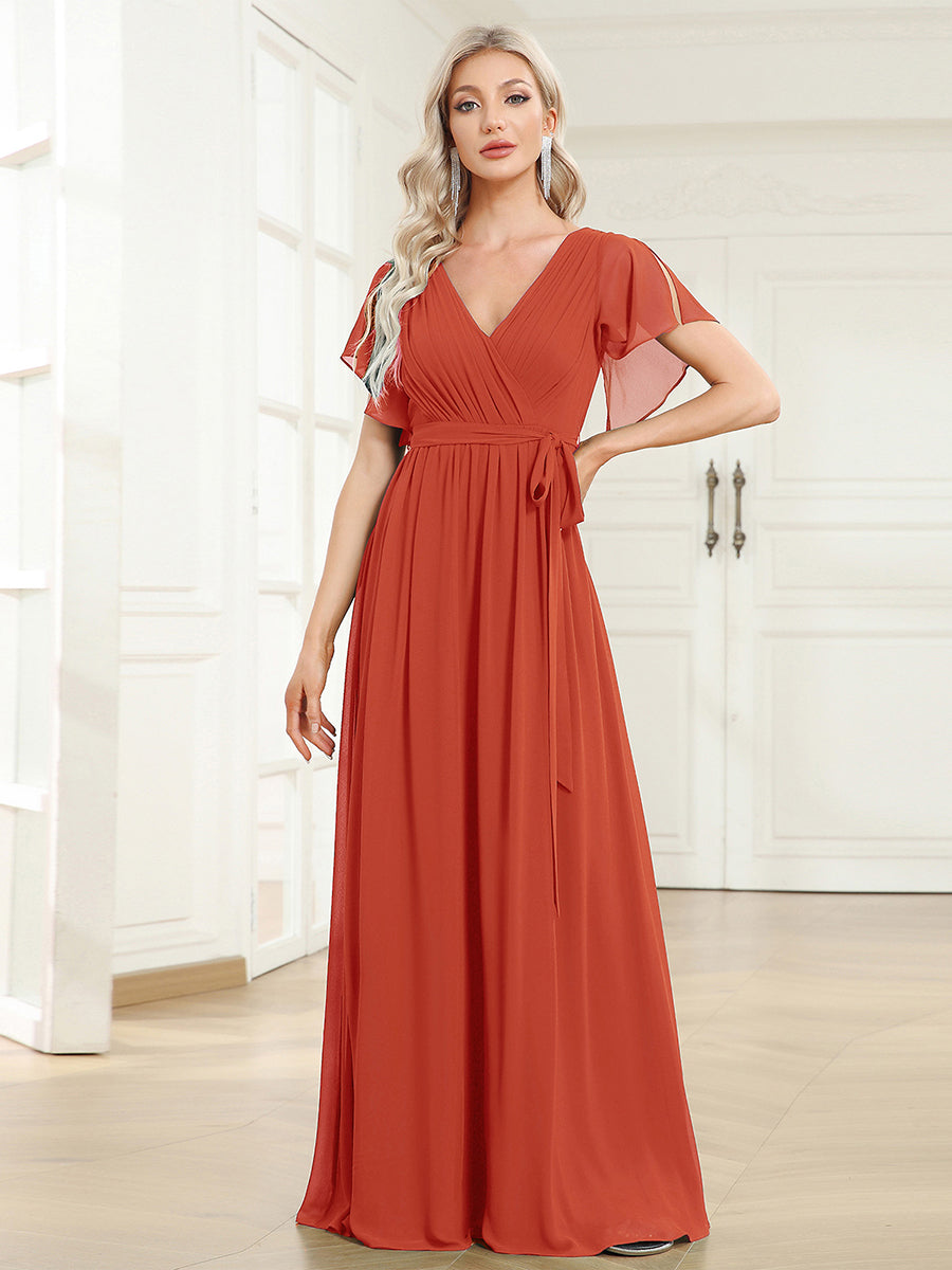 Burnt Orange Bridesmaid Dresses #style_EE0164ABO
