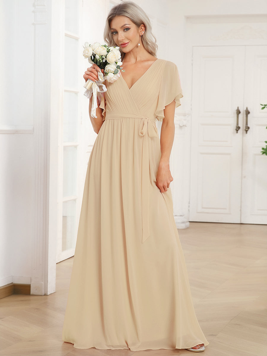 Top Picks Champagne Bridesmaid Gowns #style_EE0164ACH