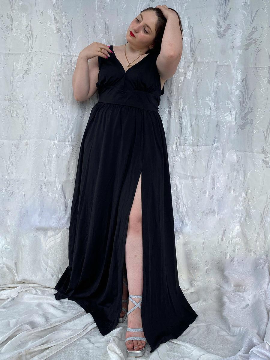 Robe de soirée noire pour fête d'automne et d'hiver 2024 #Style_EE0168BBK