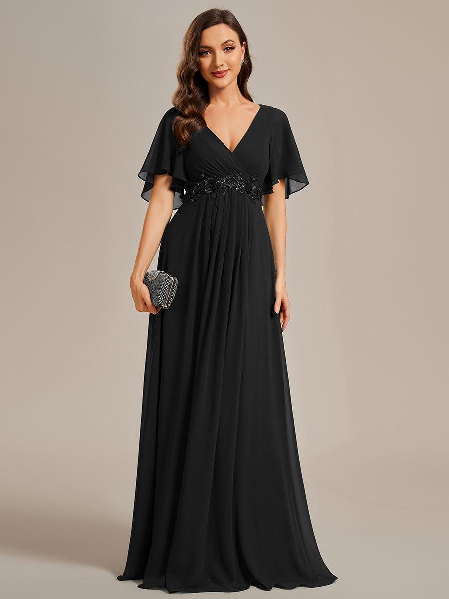 Robe de soirée noire pour fête d'automne et d'hiver 2024 #Style_EE01960BK