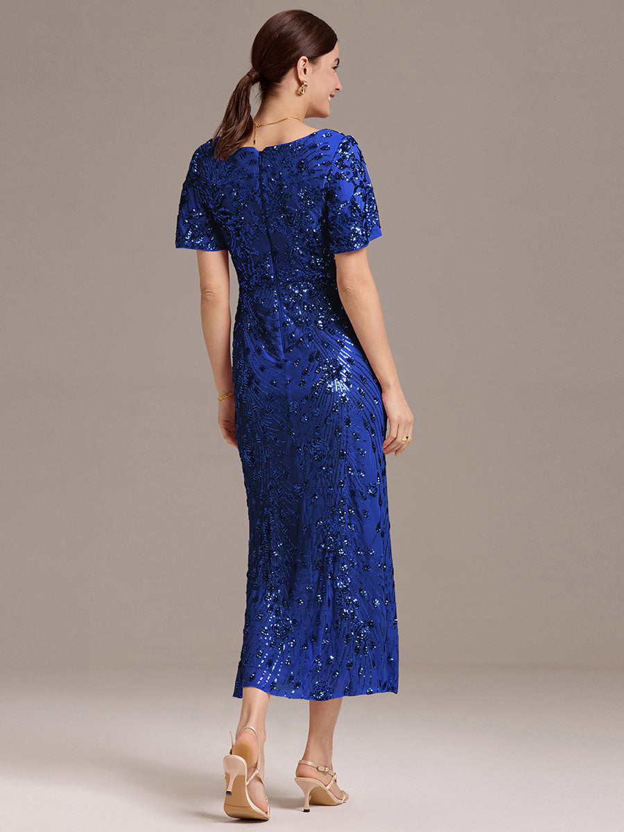 Meilleurs choix de robes de demoiselle d'honneur en satin #Couleur_Bleu Saphir