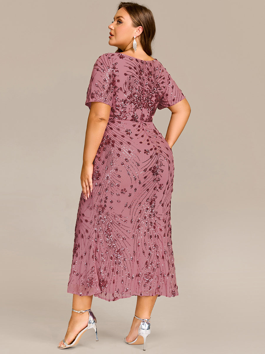 Robe d'invité de mariage trapèze en mousseline fluide à encolure ronde et longueur au genou #Couleur_Noir