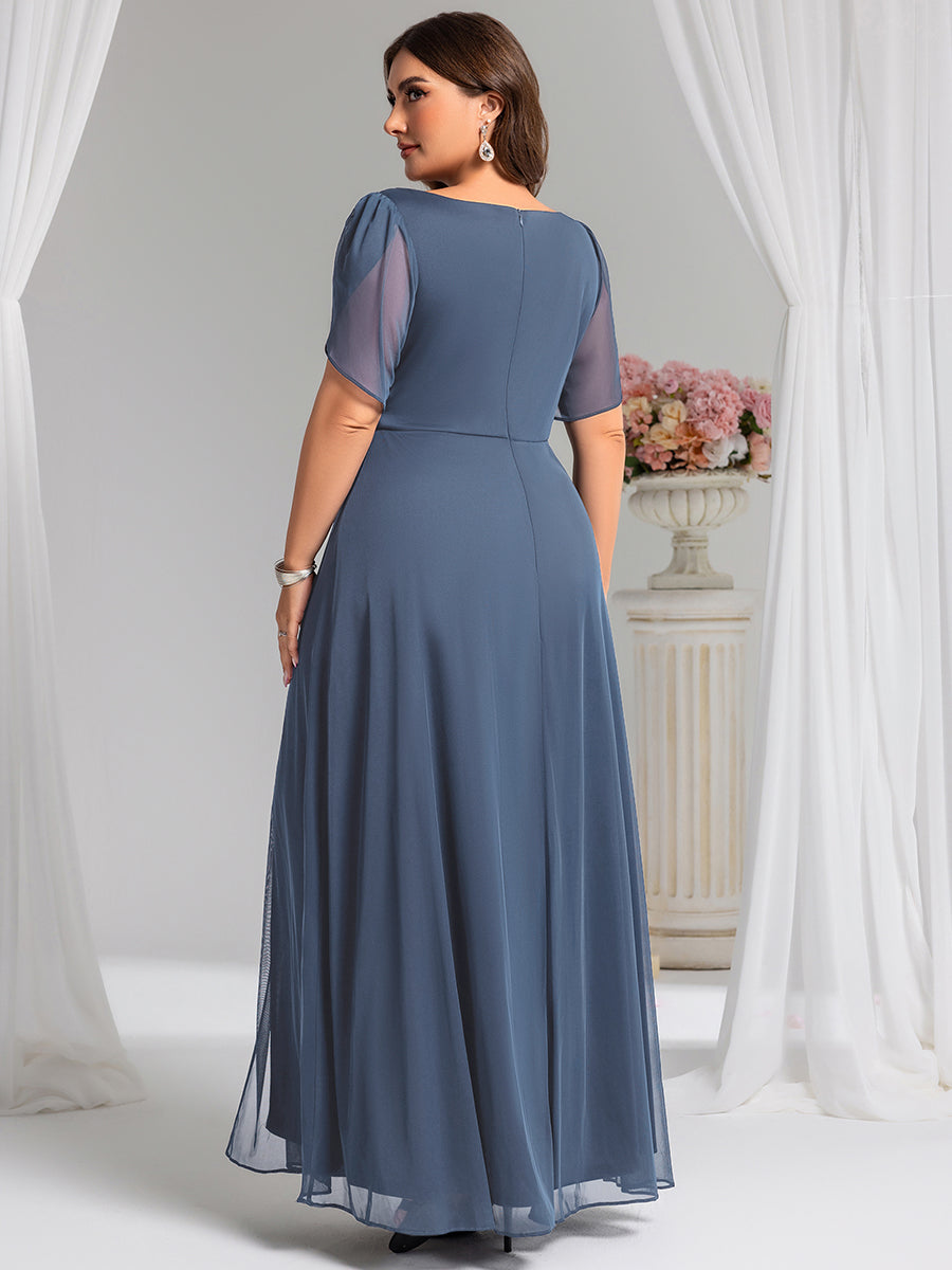 Meilleurs choix de robes de demoiselle d'honneur en satin #Couleur_Marine Fume