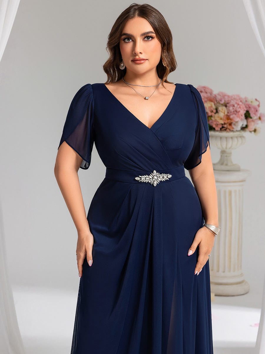 Meilleurs choix de robes de demoiselle d'honneur en satin #Couleur_Bleu Marine