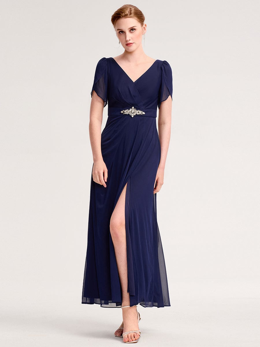 Meilleurs choix de robes de demoiselle d'honneur en satin #Couleur_Bleu Marine