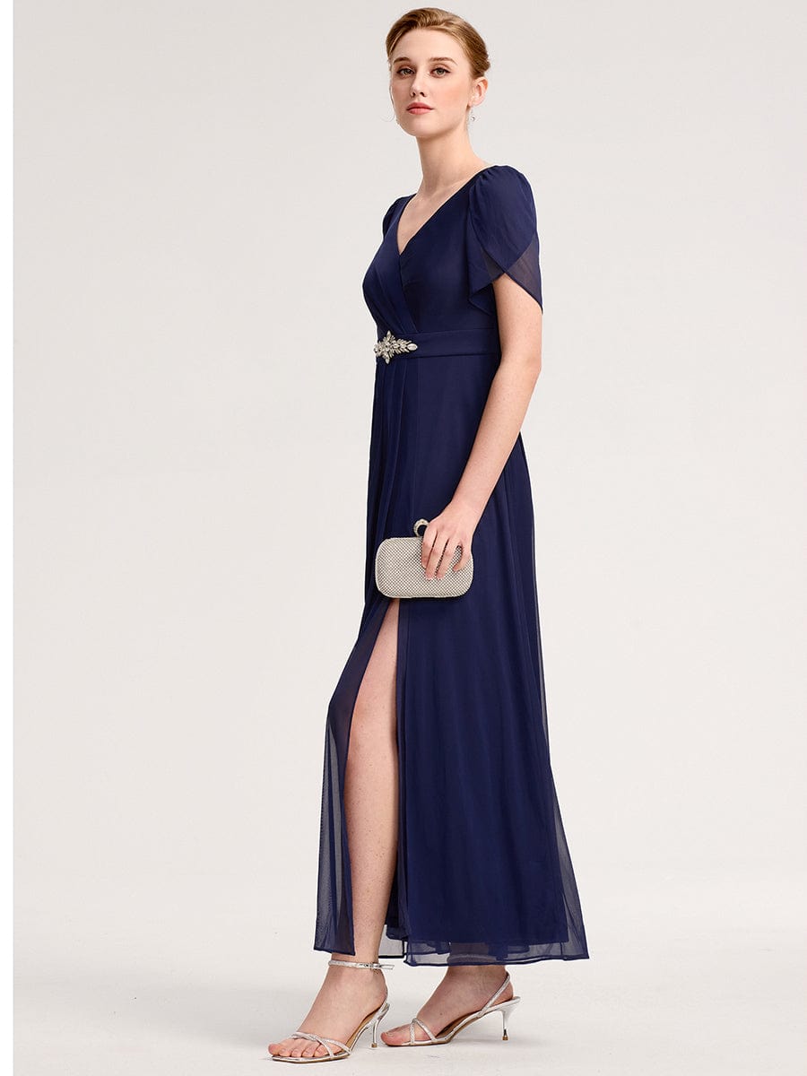 Meilleurs choix de robes de demoiselle d'honneur en satin #Couleur_Bleu Marine