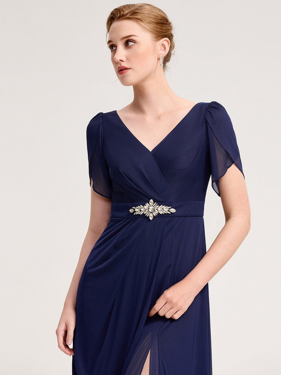 Meilleurs choix de robes de demoiselle d'honneur en satin #Couleur_Bleu Marine