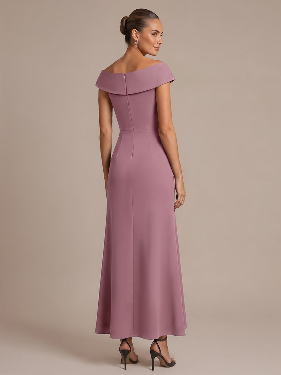 Robe sir¨¨ne ¨¤ encolure en V asym¨¦trique avec volants et fermeture ¨¦clair au dos sans manches tr¨¨s extensible #Couleur_Orchidee