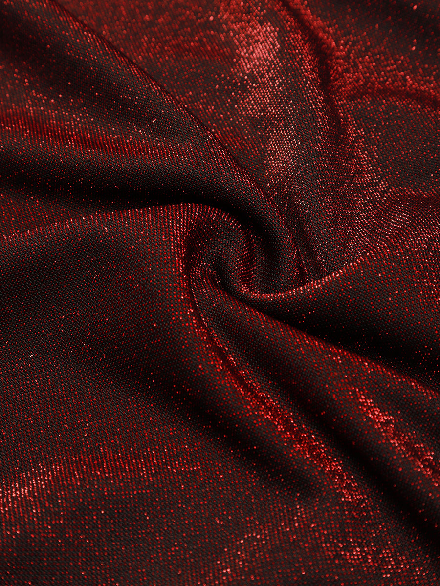 Robe maxi sans manches d¨¦collet¨¦e en V avec d¨¦tail de n?ud et fente #Couleur_Bordeaux