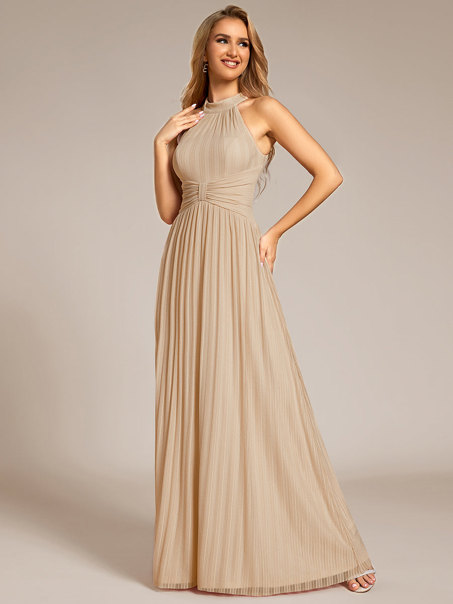 Robe de soirée formelle scintillante à col licou avec silhouette trapèze #Couleur_Charbon