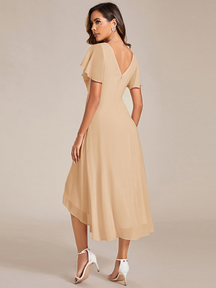 Robes de demoiselle d'honneur dos nu avec nœuds #Couleur_Charbon