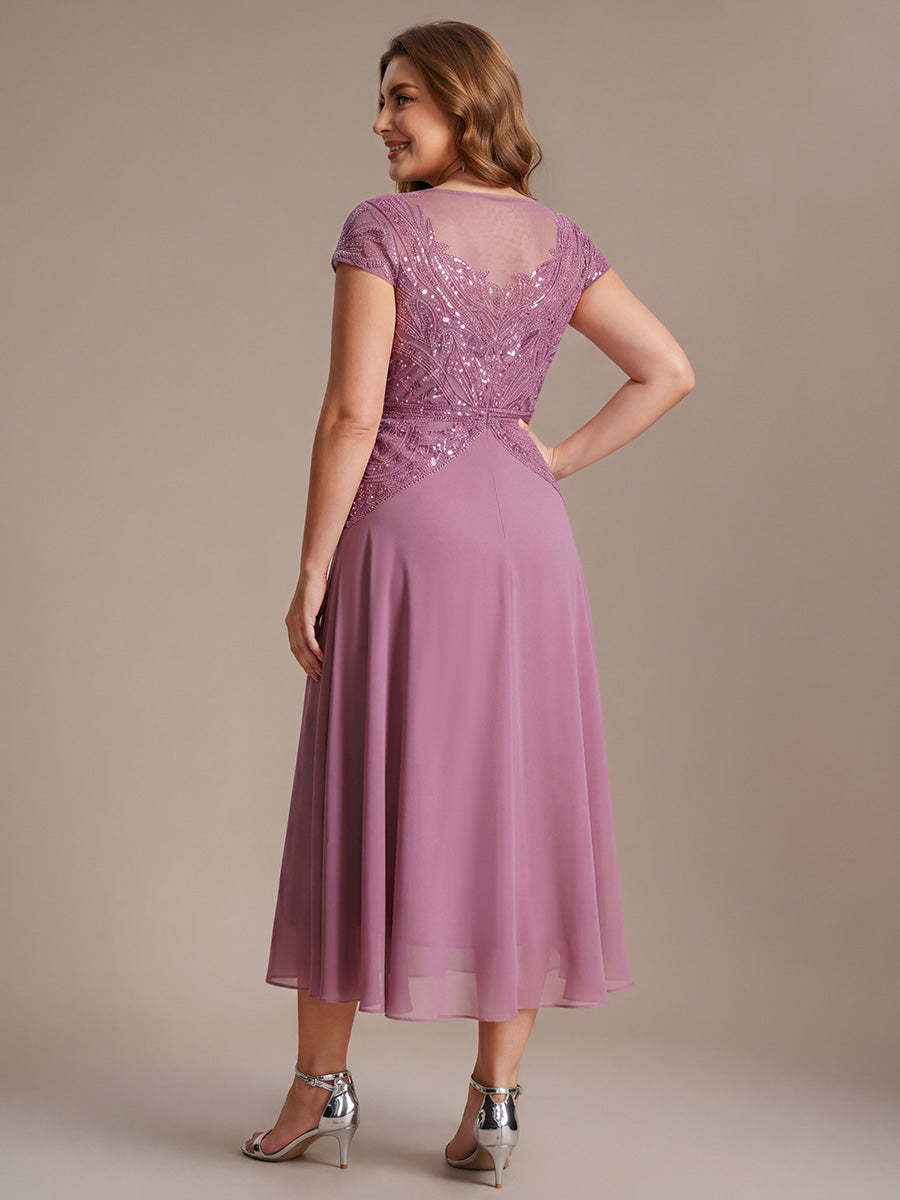robe maxi sans manches à sequins avec patchwork #Couleur_Orchidee