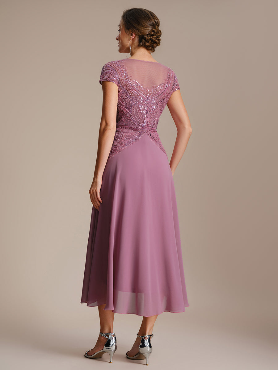 robe maxi sans manches à sequins avec patchwork #Couleur_Orchidee
