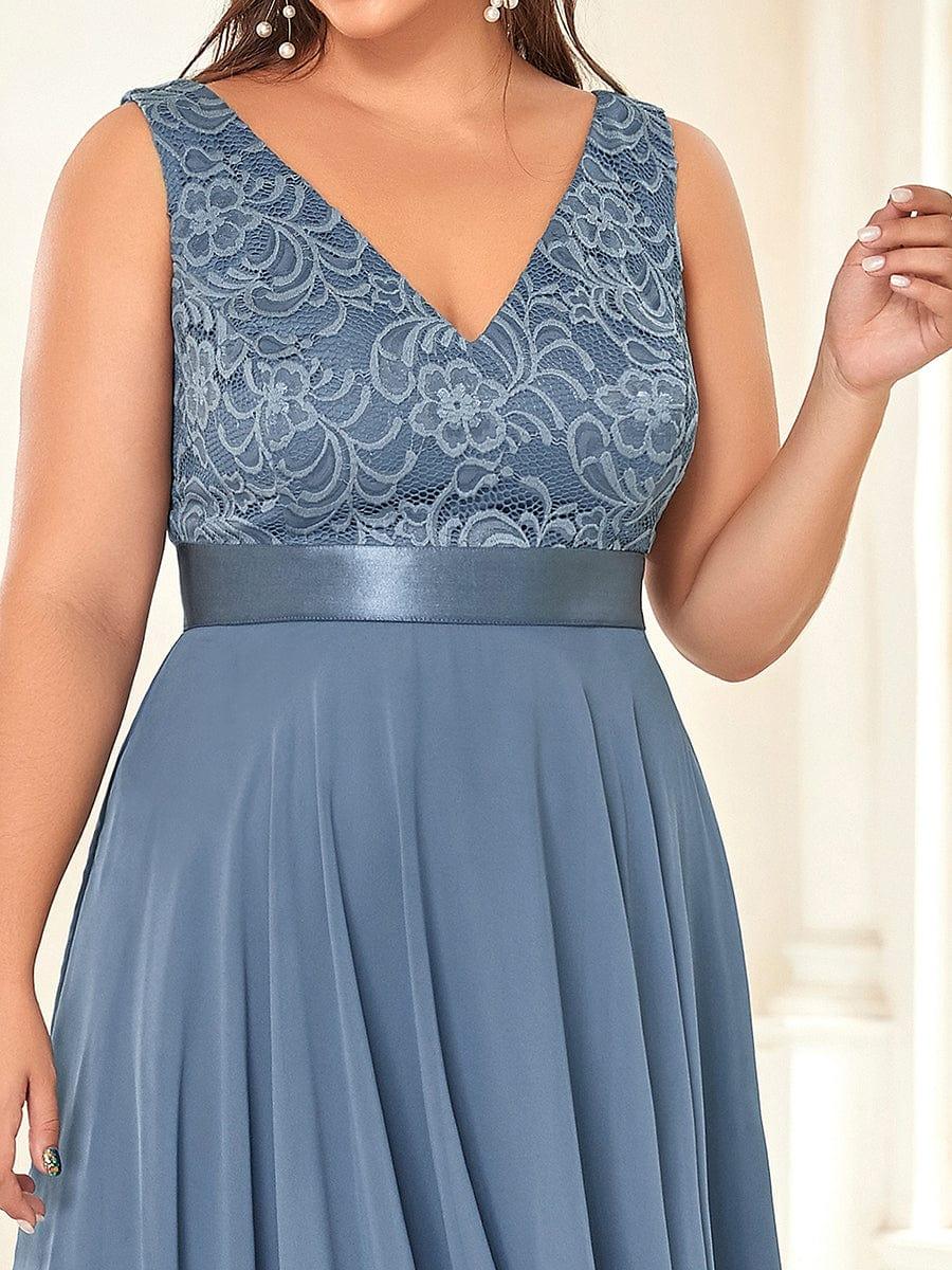 Dusty Blue Bridesmaid Gowns #style_EP00207DN