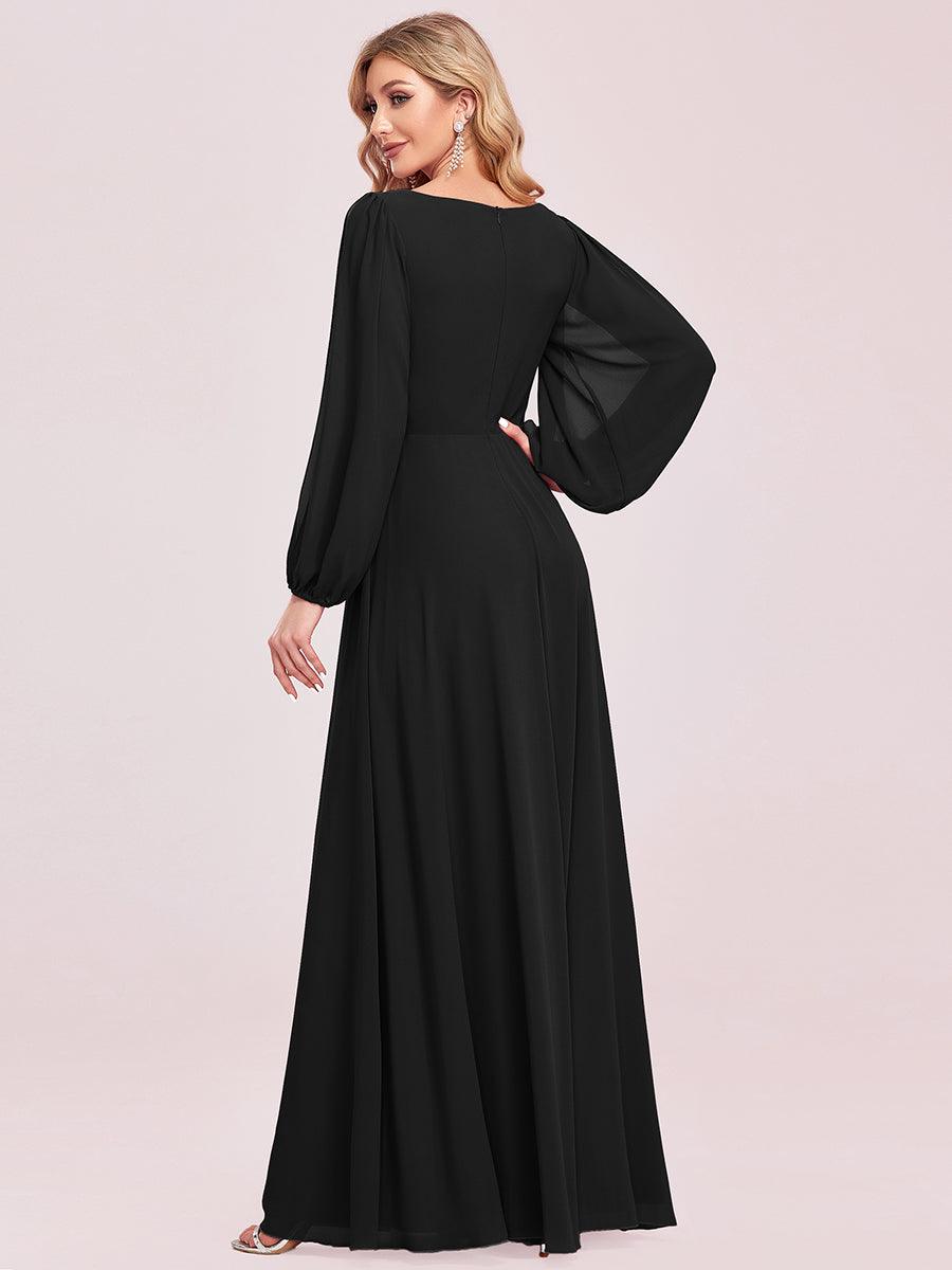 Robe de soirée noire pour fête d'automne et d'hiver 2024 #Style_EP00461BK