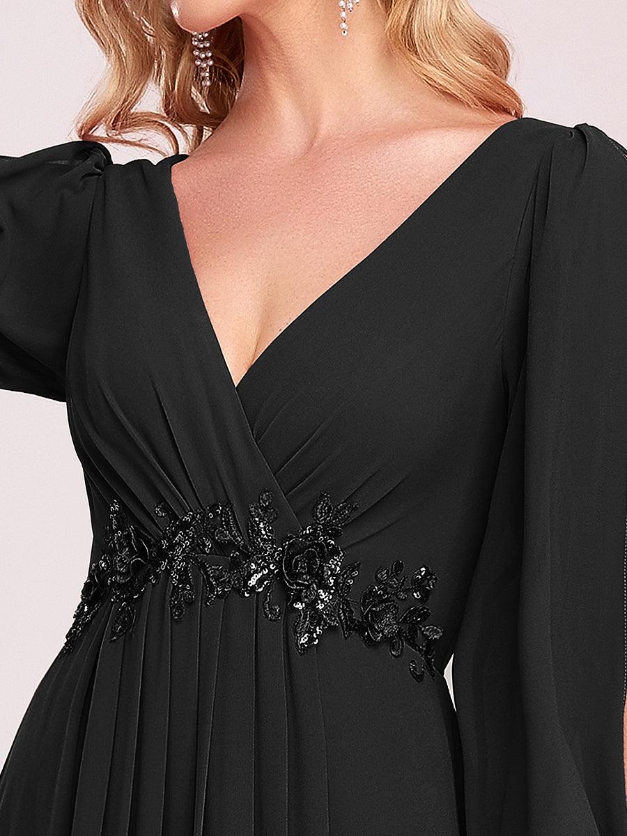 Robe de soirée noire pour fête d'automne et d'hiver 2024 #Style_EP00461BK