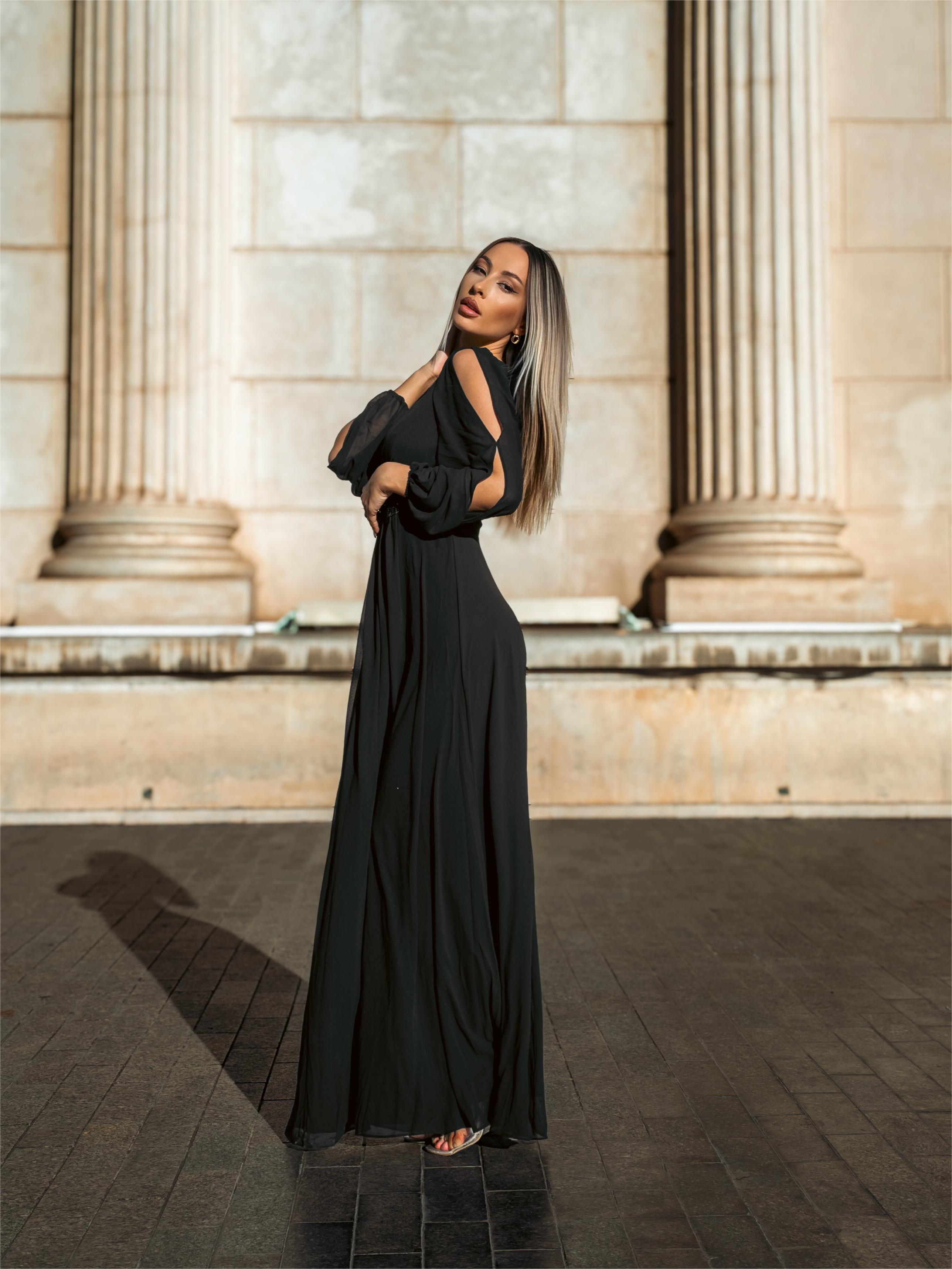 MEILLEURS CHOIX Robe de soirée à manches longues