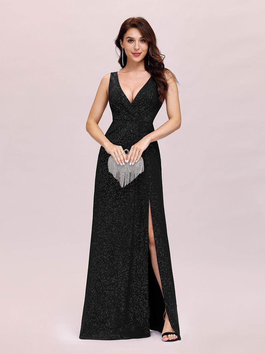Robe de soirée noire pour fête d'automne et d'hiver 2024 #Style_EP07505BK