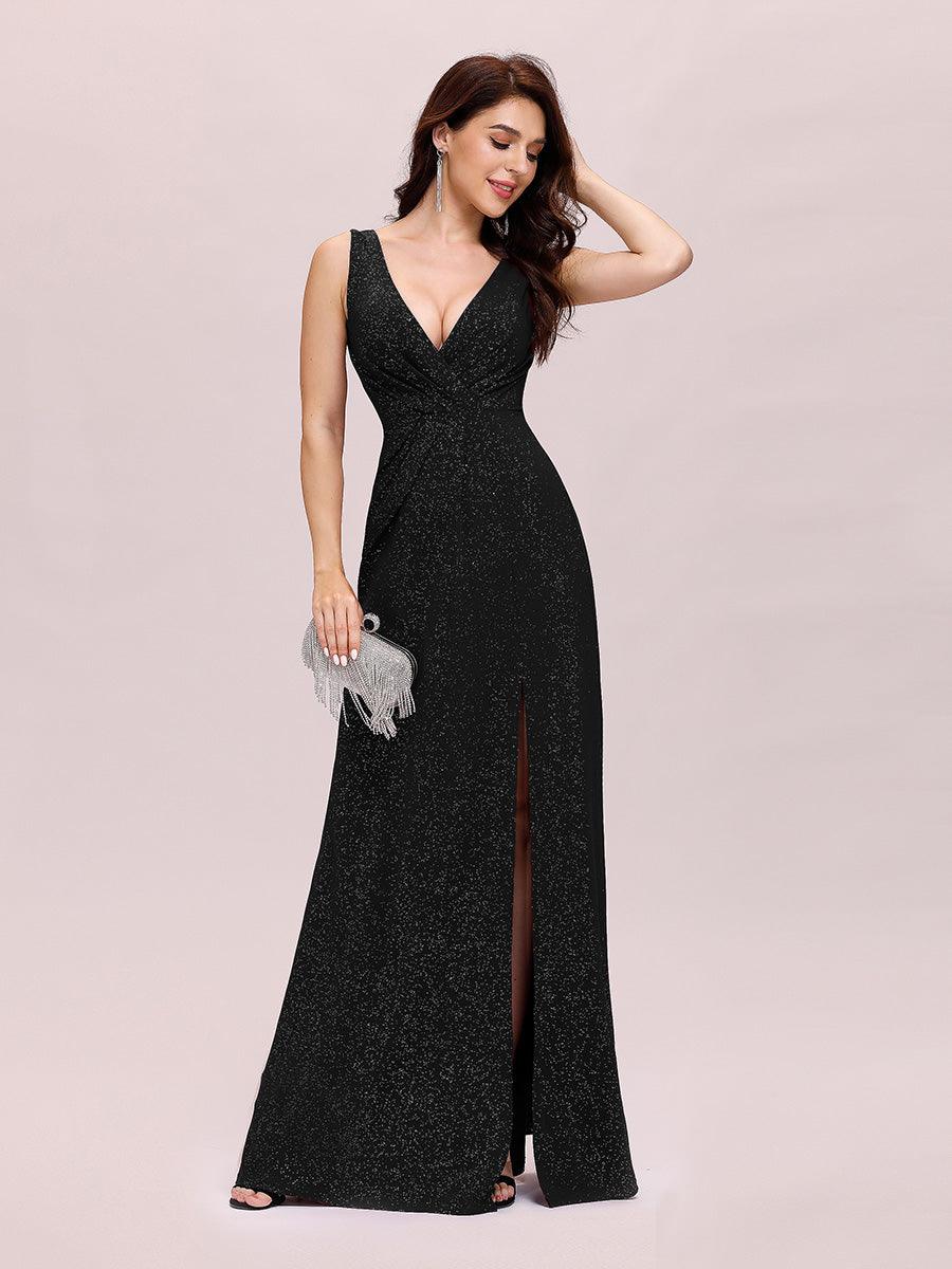 Robe de soirée noire pour fête d'automne et d'hiver 2024 #Style_EP07505BK