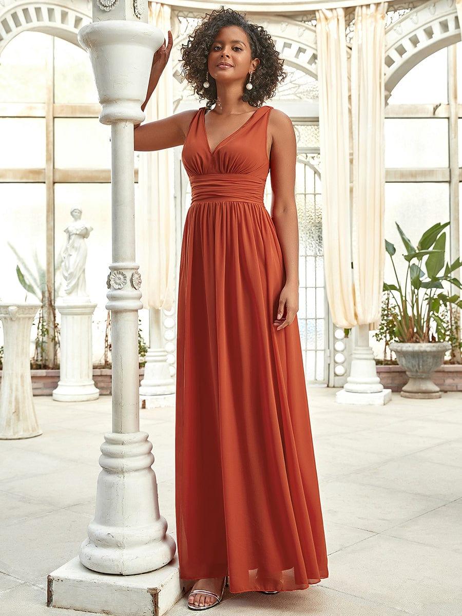 Burnt Orange Bridesmaid Dresses #style_EP09016BO