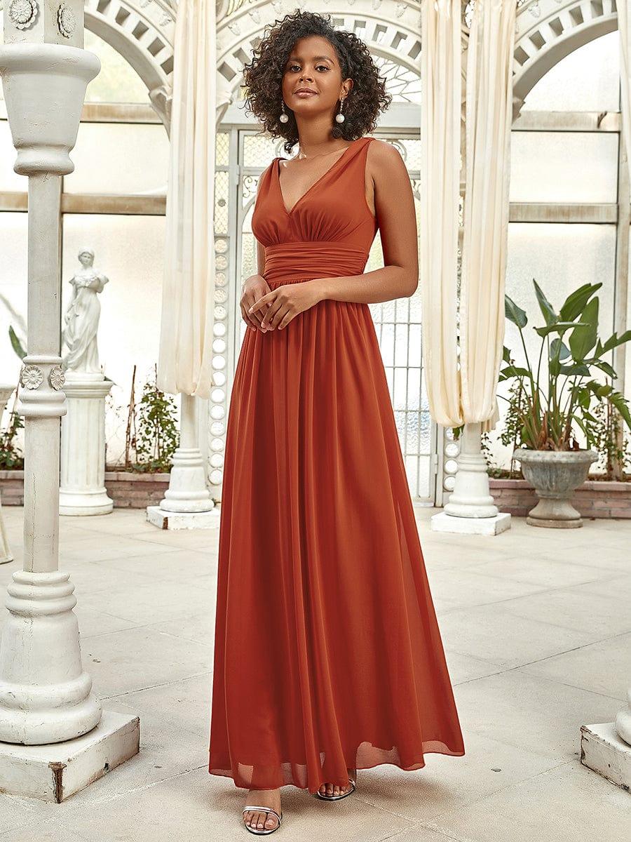 Burnt Orange Bridesmaid Dresses #style_EP09016BO