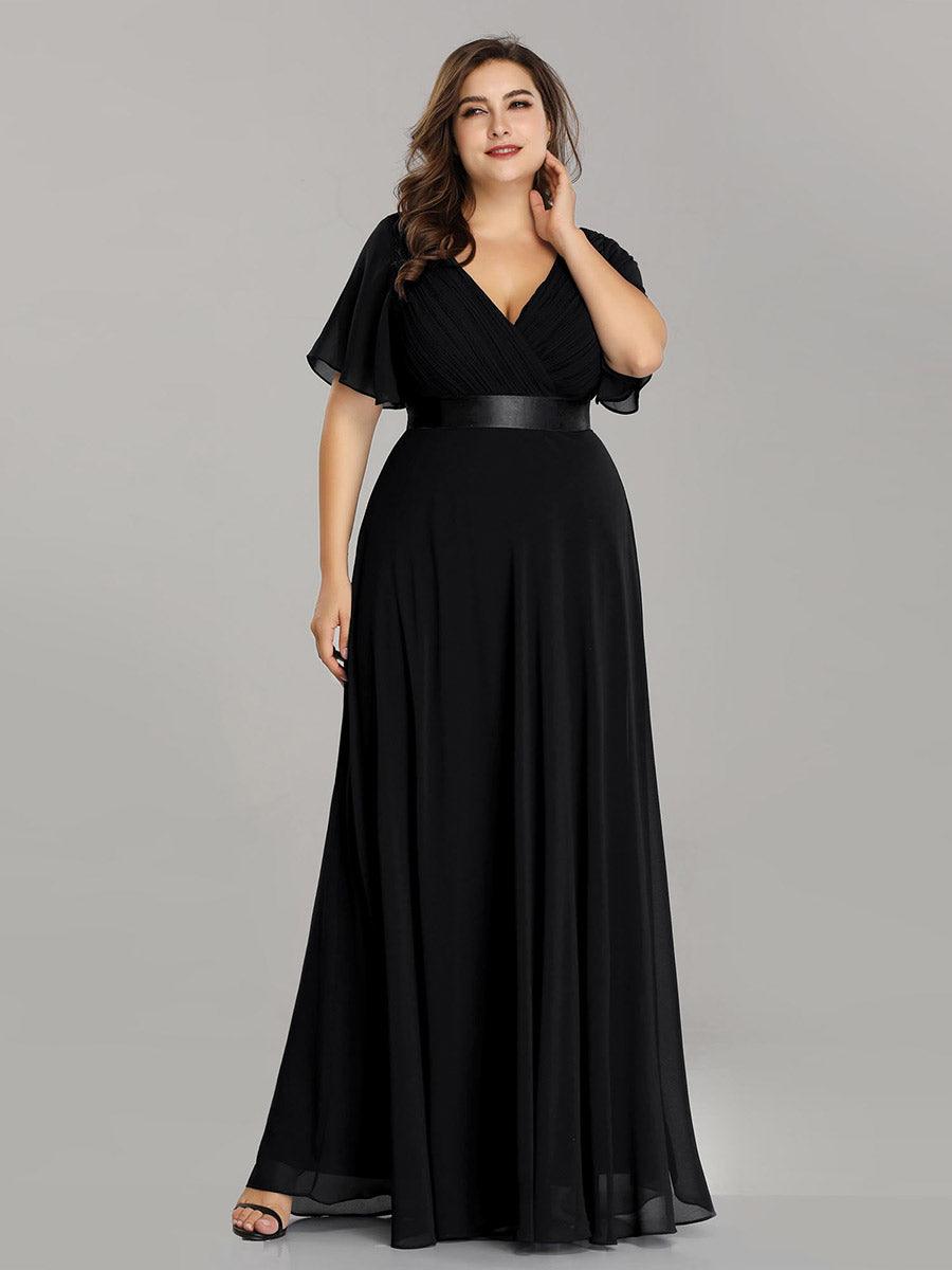 Robe de soirée noire pour fête d'automne et d'hiver 2024 #Style_EP09890BK