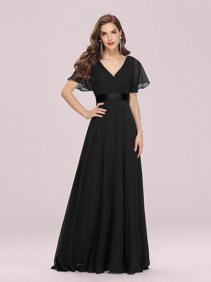 Robe de soirée noire pour fête d'automne et d'hiver 2024 #Style_EP09890BK