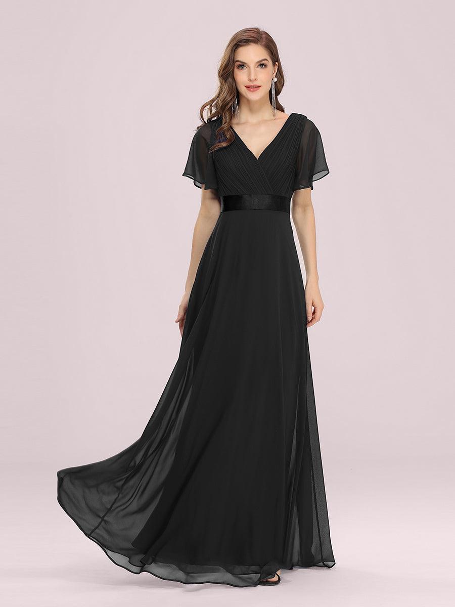 Robe de soirée noire pour fête d'automne et d'hiver 2024 #Style_EP09890BK