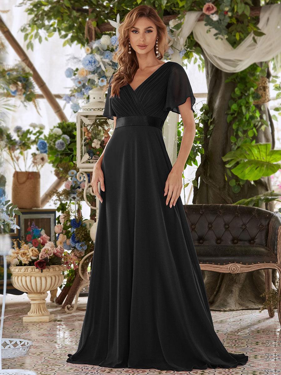 Robe de soirée noire pour fête d'automne et d'hiver 2024 #Style_EP09890BK