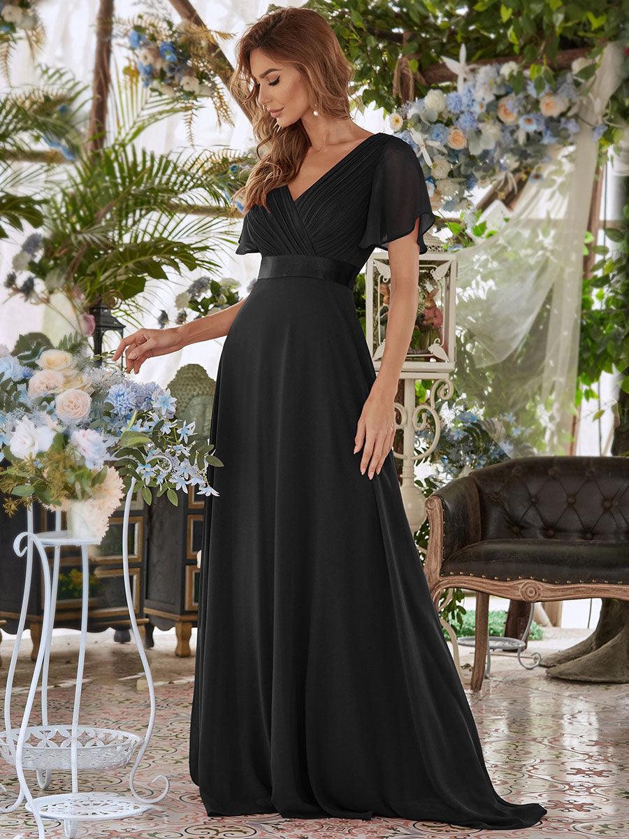 Robe de soirée noire pour fête d'automne et d'hiver 2024 #Style_EP09890BK