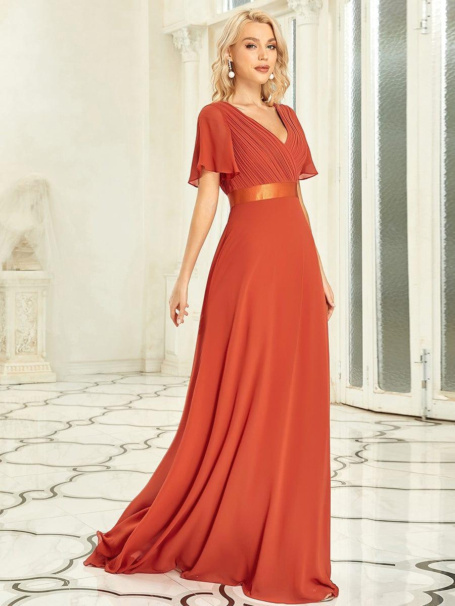 Burnt Orange Bridesmaid Dresses #style_EP09890BO