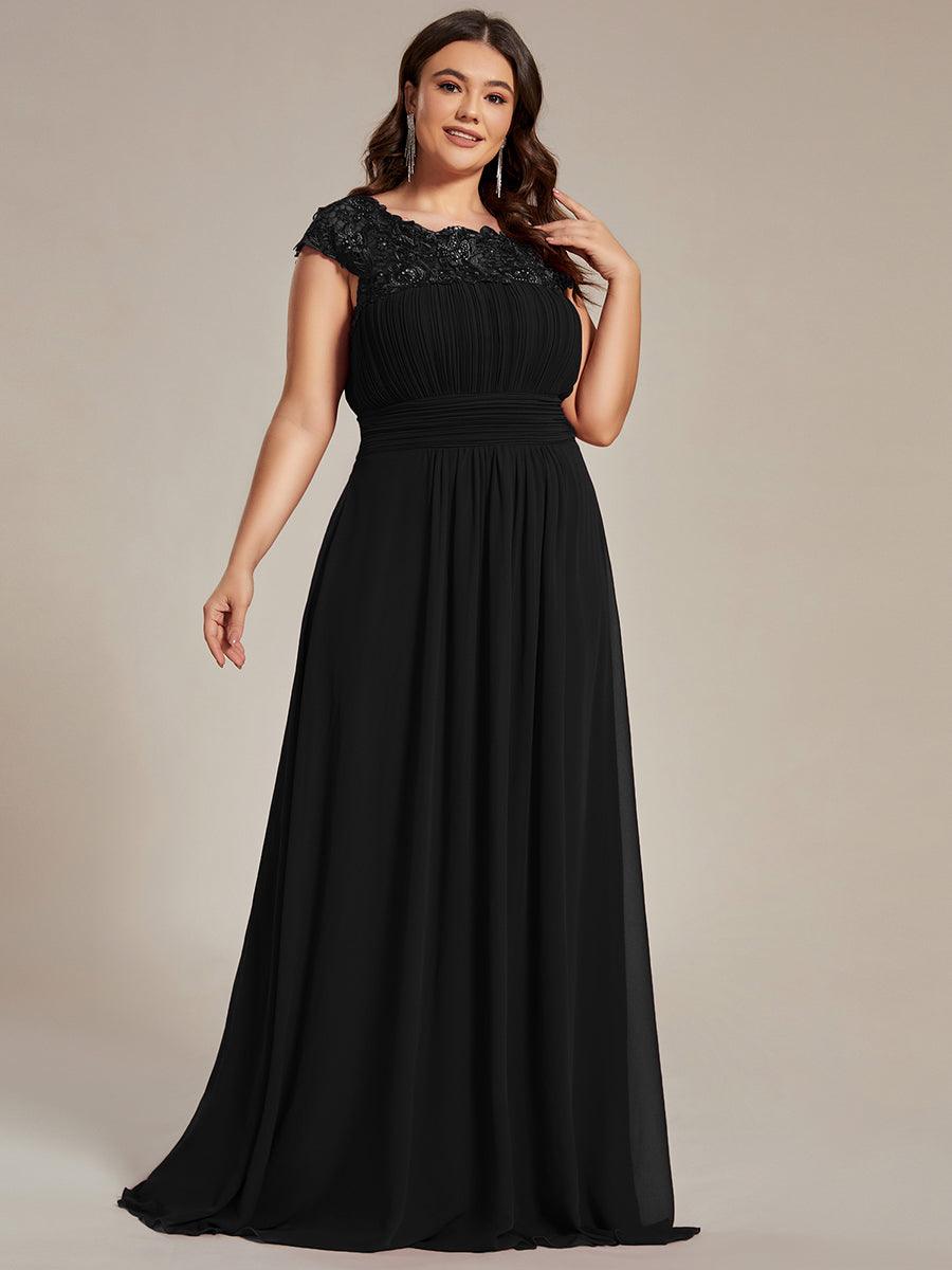 Robe de soirée noire pour fête d'automne et d'hiver 2024 #Style_EP09996BK