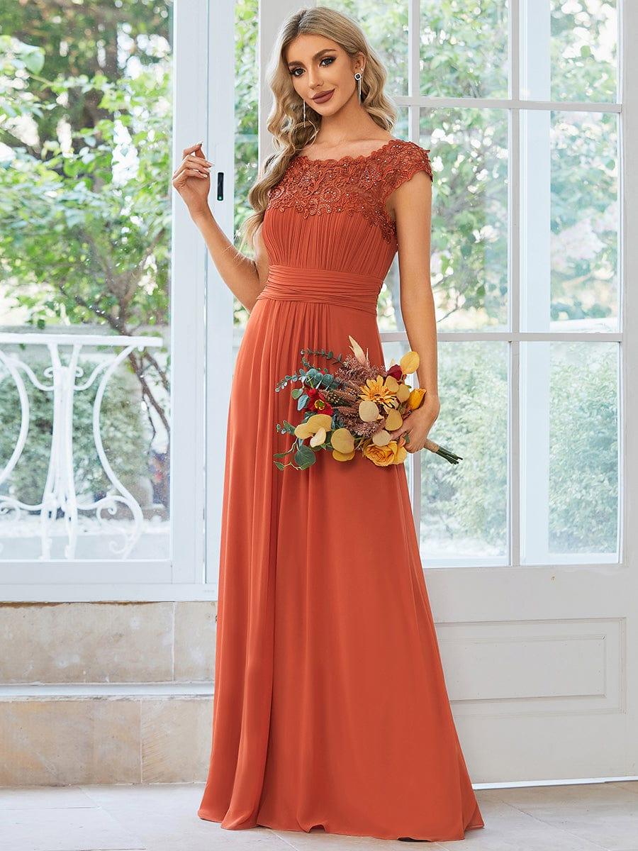 Burnt Orange Bridesmaid Dresses #style_EP09996BO